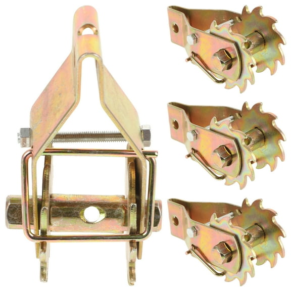 Stainless Steel Wire Tensioner Gear Tool for Secure Fastening in Agricultural Fields 4pcs Golden