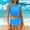 Sky Blue, variant on Hot Days Bold Styles UTSJKR Women's Two Piece Tankini Bathing Suits Sporty High Neck Tank Top with High Waisted Bottom Tummy Control Swimsuits Blue L