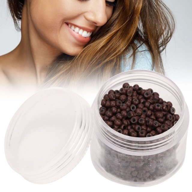Extensión de Cabello, Cuentas de Extensión de Cabello, Cuentas de Enlace de Extensión de Cabello, 1000 piezas de 3 mm x 2 mm Micro Englaces de Silicona Anillos Cuentes