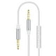 thumbnail image 1 of Matsuzay Cable Computadora Auriculares Manos libres Llamada telefónica Control de cable Cable de audio de 3,5 mm Teléfono y Comunicación plata, 1 of 6