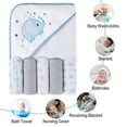thumbnail image 5 of Softan Baby Hooded Bath Towel and Washcloths, Extra Soft and Ultra Absorbent, 6 Pack Gift for Newborn and Infants (Elephant & Star), 5 of 6