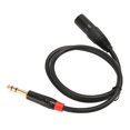 thumbnail image 1 of 1/4 Inch Plug To XLR Cable, Flexible PVC Sheath 0.75m Length 6.35mm To XLR Male Cord Low Interference  for Amplifiers, 1 of 8