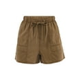 thumbnail image 4 of Time And Tru Women's Chambray Cargo Shorts, 3" Inseam, Sizes XS-XXXL, 4 of 5