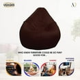 thumbnail image 5 of Ample Decor Leatherette Bean Bag Cover (No Filling), Ideal for Children and Teenagers - Brown, 5 of 5