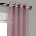 thumbnail image 2 of Blackberry Cream Grommet Solid Faux Linen Sheer Curtain (1 Panel), Blackberry Cream, 50W X 108L, 2 of 6