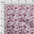 thumbnail image 2 of oneOone Cotton Jersey Purple Fabric Floral & Leaves Sewing Craft Projects Fabric Prints By Yard 58 Inch Wide, 2 of 6