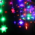 thumbnail image 2 of LOUIST LED Curtain String Lights, 96 LED 3.5M Fairy Snowflake Lights, Christmas Lights 8 Flashing Modes,Waterproof Light for Christmas Window, Garden, Party, Patio Decoration, 2 of 6