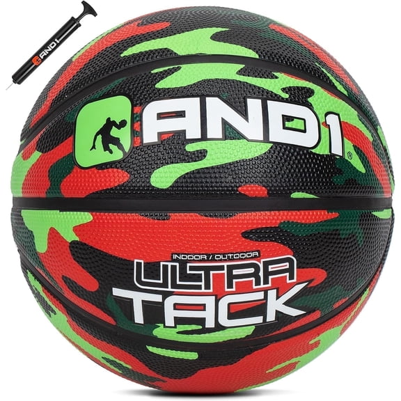 AND1 Ultra Grip Basketball: Size 7 (29.5") Rubber, Deep Construction, for Indoor/Outdoor Games