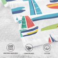 thumbnail image 5 of Yayeee 100% Cotton Hand Towels for Bathroom 16" x 28" Soft Absorbent Kitchen Towel, Colorful Sailboats, 5 of 7