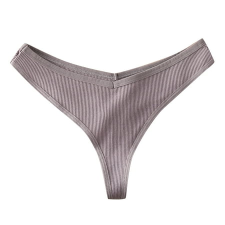 

TAIAOJING Seamless Thongs For Women - 6 Pack Thong G String Cotton Thongs Panties Sexy V Waist Female Underpants Pantys Lingerie
