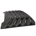 thumbnail image 4 of IKON MOTORSPORTS Windshield Louver Compatible with 2016-2019 Chevy Cruze, Rear Window Louvers Cover Sun Shade Unpainted Black ABS, 2017 2018, 4 of 4