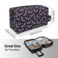 thumbnail image 4 of Goofa Bat Purple Printed Toiletry Bag with Handle,Large Capacity Travel Makeup Cosmetic Bag for Women, Carry on Airport Airline Compliant Bag, 4 of 9