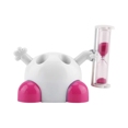 thumbnail image 1 of Soporte para cepillo de dientes para niños Lindo soporte para pasta de dientes de dibujos animados con cuenta regresiva de 3 minutos para el baño Soporte para adornos de almacenamiento (rosa)/, 1 of 5