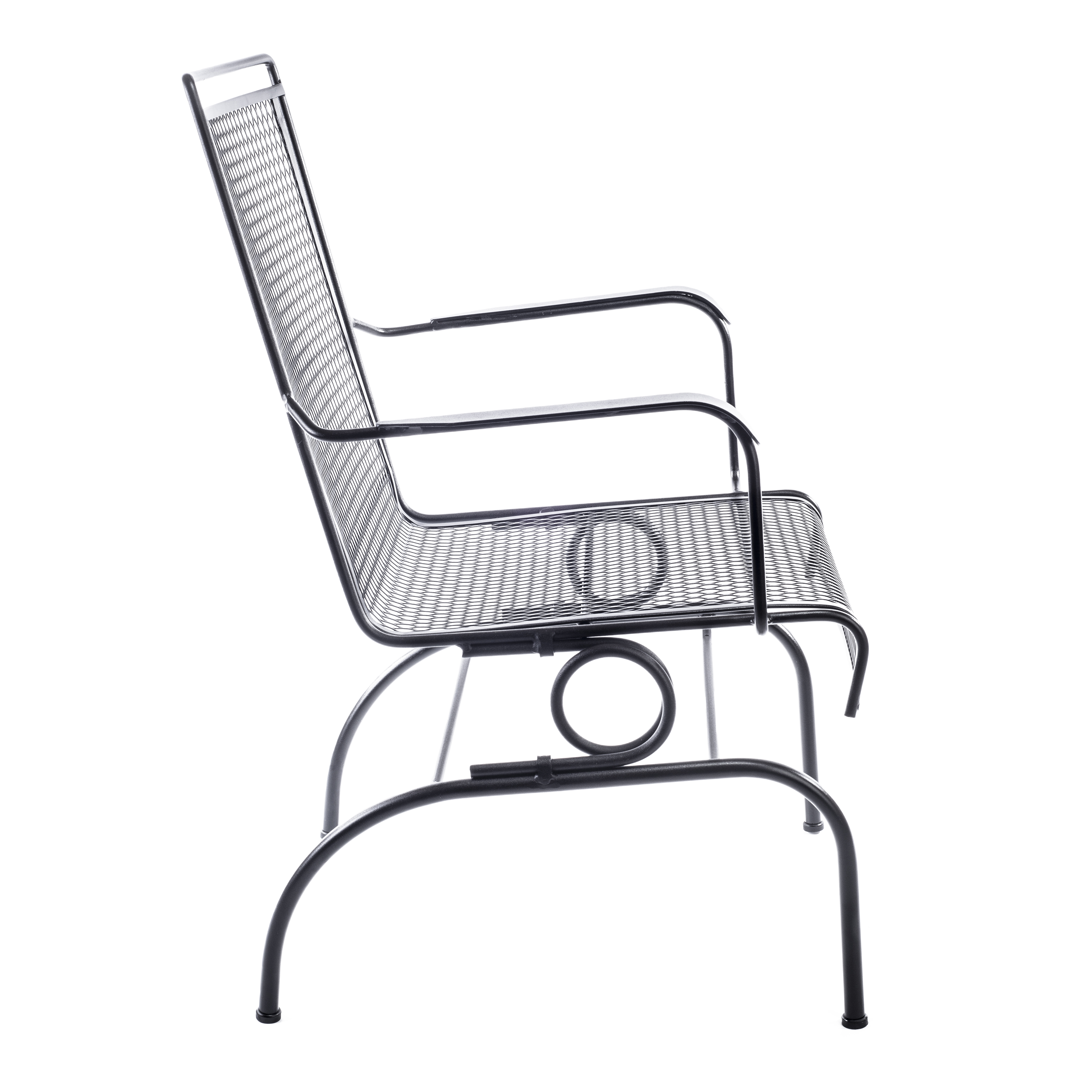 Arlington House Wrought Iron Outdoor Action Dining Chair, Charcoal - image 3 of 5