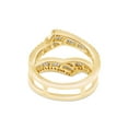 thumbnail image 3 of Baguette & Round Cut White Cubic Zirconia Enhancer Wrap Guard Ring For Women In 14K Yellow Gold Plated 925 Sterling Silver (Color: White, Clarity: VVS1-VVS2) -6.5, 3 of 6