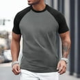 thumbnail image 2 of Afdoent T Shirts For Men Classics Herren Raglan Contrast Tee T Shirt Streetwear, 2 of 4