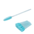 thumbnail image 4 of 50 pinceles desechables para pestañas, cepillos portátiles para rímel, aplicador de varitas, herramienta de maquillaje, azul claro, 4 of 14