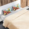thumbnail image 5 of Yayeee Pillowcase Standard Size Set of 2 Satin Wrinkle Resistant Pillow Case, Orange Floral Tomatoes, 5 of 7