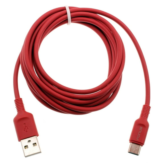 6ft USB-C Cable for Samsung Galaxy Z Fold5/Fold4/Flip5/Flip4 Phones - Red Charger Cord Power Wire Type-C Fast Charge