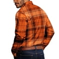 thumbnail image 6 of Admvng Mens Long Sleeve Button Down Collar Long Sleeve Business Casual Plaid Shirts, 6 of 7