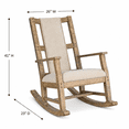 thumbnail image 2 of Pemberly Row Mahogany Rocking Chair with Cushion Seat & Back in Beige, 2 of 9