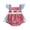 Red, variant on BemeyourBBs Newborn Baby Girl Baseball Outfit Infant Baby Girls Clothes Plaid Gingham Romper Cute Bow Baseball Embroidery Flying Sleeve Backless Bodysuit Jumpsuit Playsuit