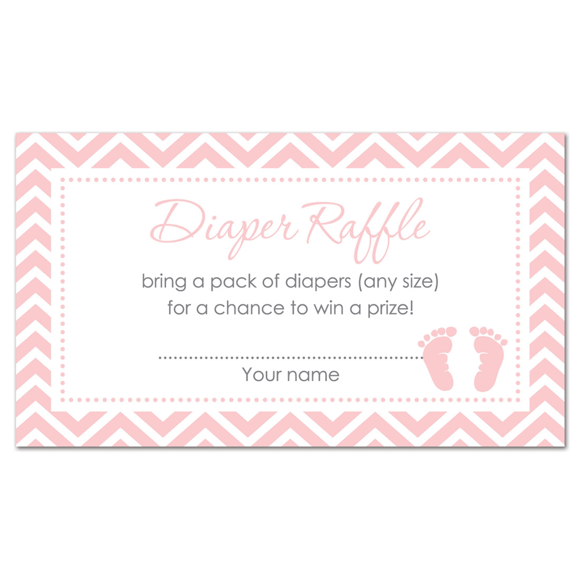 Girls Pink & Navy Floral Retro Vintage Baby Shower Diaper Raffle Tickets Set of 50