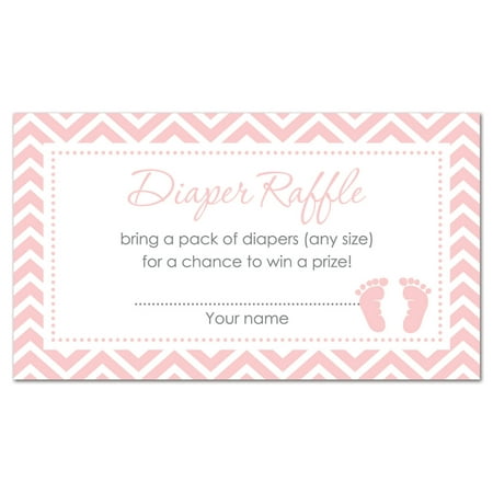 Pink Baby Feet Baby Shower Diaper Raffle Tickets - 48 (Best Raffle Ticket Prices)