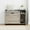 Grey with Scratch Pad, variant on 2-in-1 Litter Box Enclosure with Top Opening and Pad, Hidden Litter Box Furniture, Dog Proof, Storage, Wooden Cabinet, Easy to Clean, for Hallways, Bedrooms, Balconies