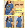 thumbnail image 5 of Anbech Sunflower Plus Size T-Shirts for Women Graphic LOVE Sunflower Print Oversize Short Sleeves T-Shirt with Round Neck, 5 of 9