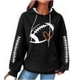 thumbnail image 1 of Rbaofujie Chandails à Capuchon Surdimensionnés pour Femmes Chandails Décontractés à Manches Longues à Col Rond pour Femmes Chandails pour Dames Hauts Blouse Chandail à Capuchon Uni Chandail à Capuchon Noir d'Halloween, 1 of 4