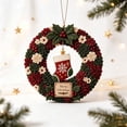 thumbnail image 5 of Christmas Fabric Wreath DIY Kit, Fabric Patchwork Wreath Making Set, Holiday Front Door Wall Hanging Decor for Xmas Home Decor, 5 of 6