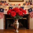 thumbnail image 5 of CuiLiyq Artificial Chrysanthemums Flowers Burgundy Flowers, Single Stem Chrysanthemum Spray for Independence Day Wedding Decor, Red, 5 of 6