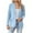 Blue, variant on Ozmmyan Women Fashion Casual Comfortable Soild Long Sleeve Tops Jacket Outwear
