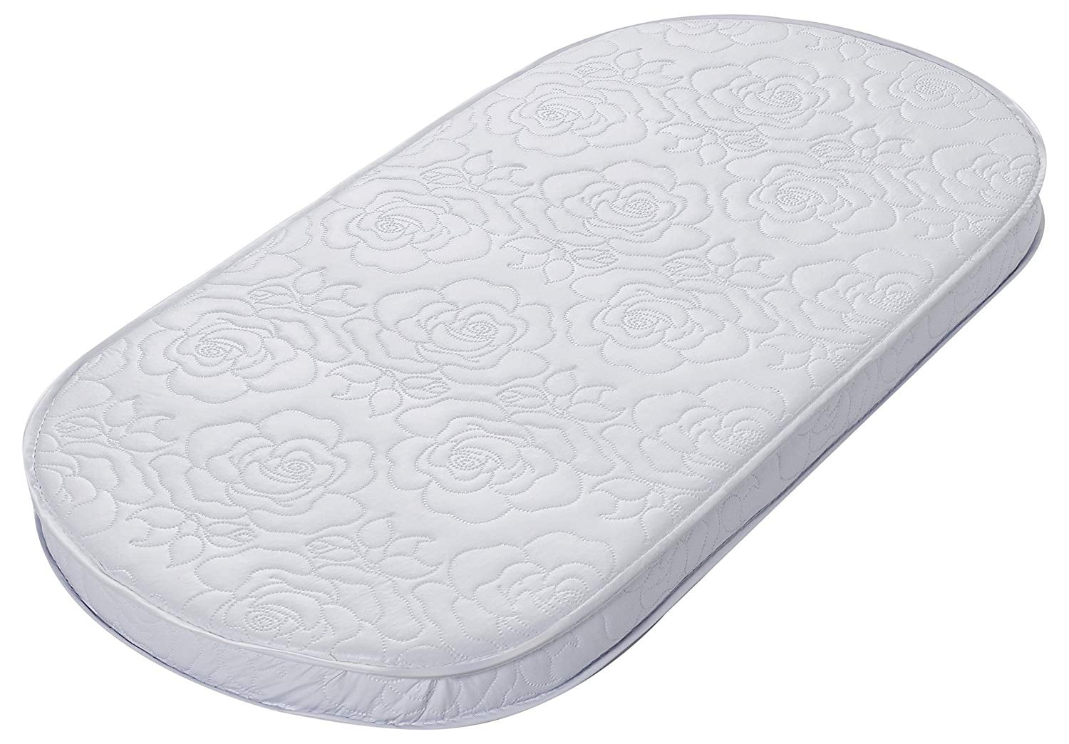 Big Oshi 2" Foam Mattress, White, Oval 17" x 31" x 2