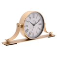 thumbnail image 2 of Wm.Widdop Napoleon Roman Numeral Mantel & Alarm Clock - Gold, 2 of 4