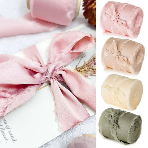 Spencer 4 Colors Ribbons, 1.57 inch Double Faced Satin Polyester Ribbon, 20 Yards Total for Wedding Invitations Bridal Bouquets Christmas Decor Gift Wrapping Bow Making