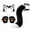 Black, variant on Runquan Animal rgo cat costume, co gloves Headband Accessories Ears Accessories Headwear White