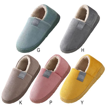 

Women s Slippers with Fuzzy Memory Foam Plush Wool-Like Lined and Anti-Skid Rubber Sole Slip on Shoes for House Indoor Outdoor