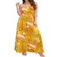 thumbnail image 1 of Robe Midi à Bretelles Spaghetti Sans Manches Dos Nu Col en V Plage Boho Florale, 1 of 8