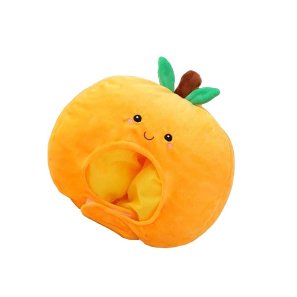 Plush Fruit Headgear Hat Plush Orange cap festival Headgear Hat Photo