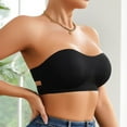 thumbnail image 3 of DuoJiaJ Strapless Bras for Women Wirefree Non- Seamless Padded Bra Black, 3 of 5