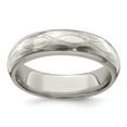 thumbnail image 1 of Edward Mirell Titanium & 925 Sterling Silver Brushed & Polished Infinity Ring Size: 6; for Adults and Teens; for Women and Men, 1 of 7