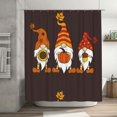 thumbnail image 5 of Disketp Fall Gnomes Stall Fabric Shower Curtain Liner Waterproof - 72" x 72", Lightweight Stall Size Shower Curtain Machine Washable - 60x72, 5 of 5
