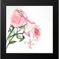 thumbnail image 2 of Atelier B Art Studio 12x12 Black Modern Framed Museum Art Print Titled - Watercolor Pink Roses, 2 of 5