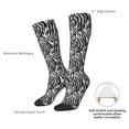 thumbnail image 4 of Naloa Zebra Thigh High Socks Extra Long Stretchy Sock Women Over Knee High Opaque Stocking Daily Wear, 4 of 6