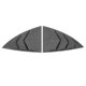 thumbnail image 1 of Lot de 2 ailerons de vitres latérales en fibre de carbone, surface lisse, séparateur triangulaire, pour Tesla Model Y 2021 à 2023, 1 of 4