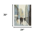 thumbnail image 5 of 30" x 24" Watercolor Walk in the City Canvas Wall Art, 5 of 5