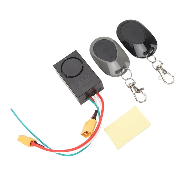 Alarma De Scooter Eléctrico, Antirrobo 115dB ABS Metal 500mAh Alto Volumen Fácil De Instalar Alarma De Bicicleta Eléctrica Con 2 Controles Remotos Para Uso Universal De 36-55V