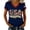 Blue, variant on Women's Summer Tops Patriotic Graphic Short Sleeve Fourth Of July Tee Casual Trendy 2026 Basics T Shirt